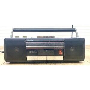 Vintage Sony CFS-210 AM/FM Stereo Cassette Recorder Sound Rider Boombox Works